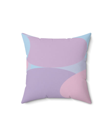 Pastel Purple and Mauve Patches 14" x 14" Faux Suede Square Pillow