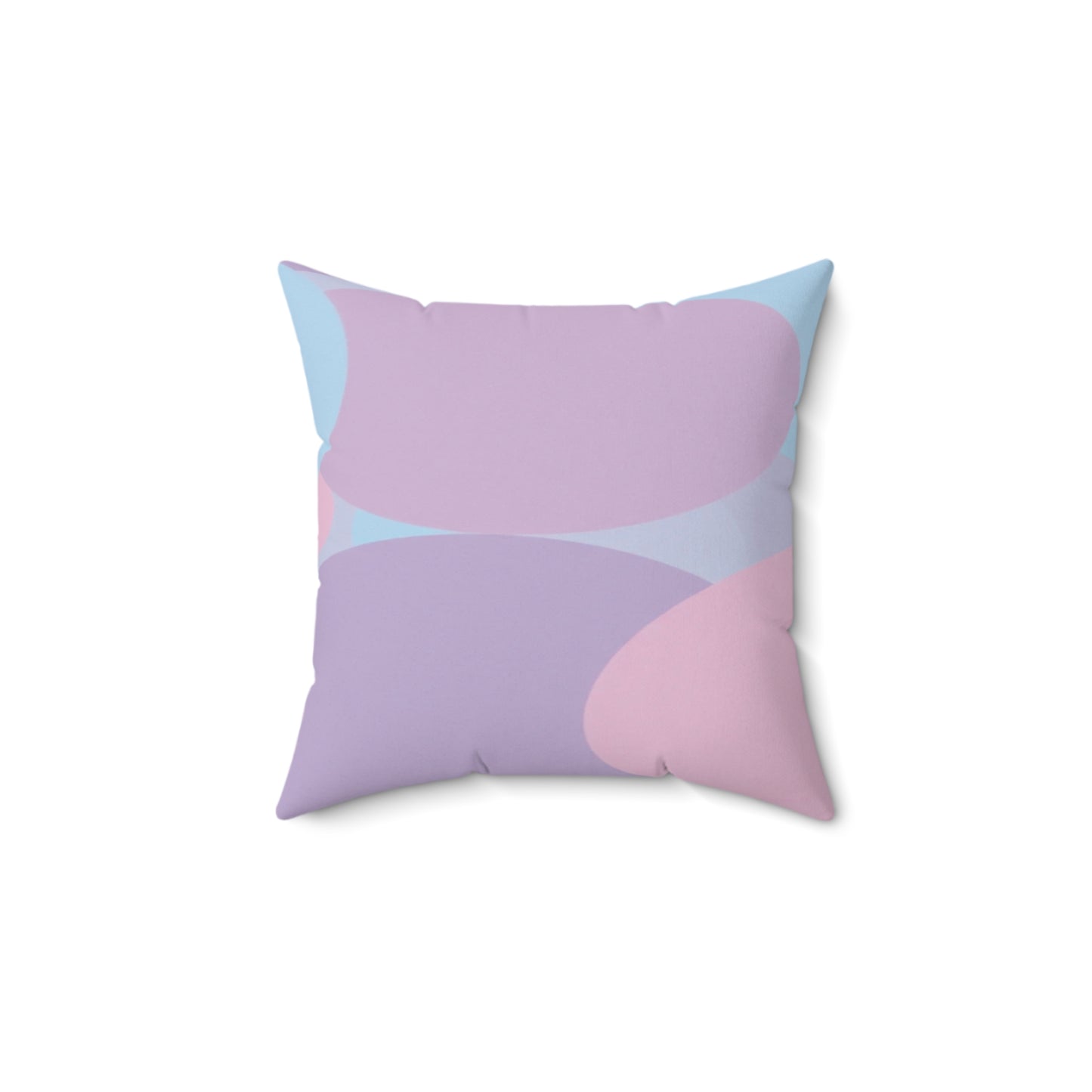 Pastel Purple and Mauve Patches 14" x 14" Faux Suede Square Pillow