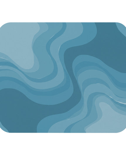 Sky Blue Wavey Mouse Pad, 9" x 8" Rectangle