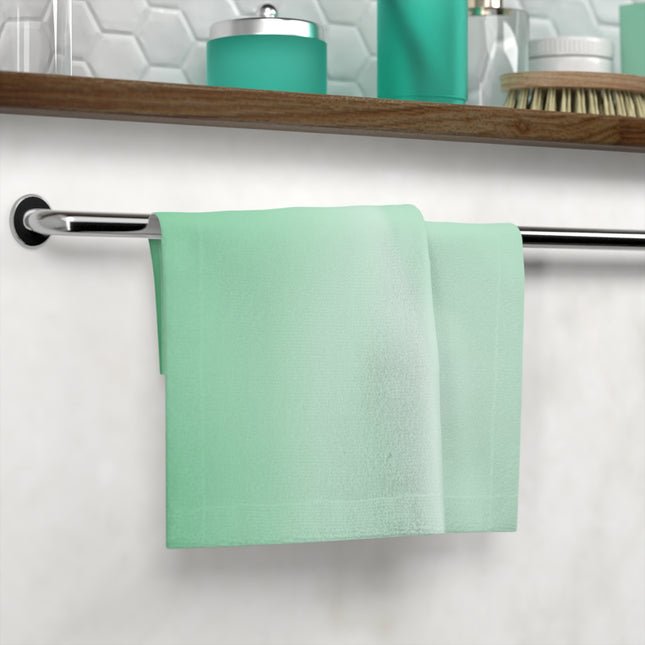 Mint Fade Face Towel, 13" x 13"