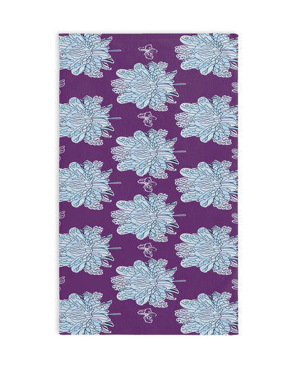 Blue Floral Butterflies Hand Towel, 16" x 28"