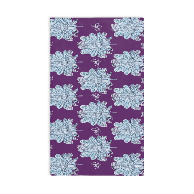 Blue Floral Butterflies Hand Towel, 16" x 28"