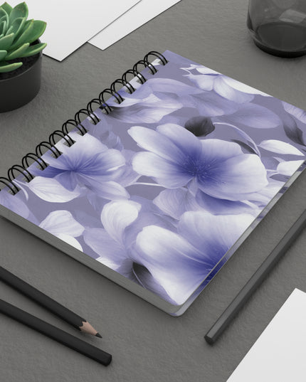 Indigo Blossom Floral Bunch Bound Journal, 5" x 7" 150 pages