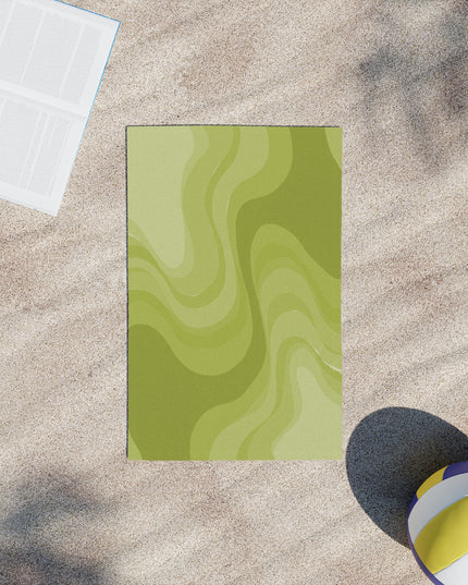 Lemon Wavey Beach Towel, 18" x 27"