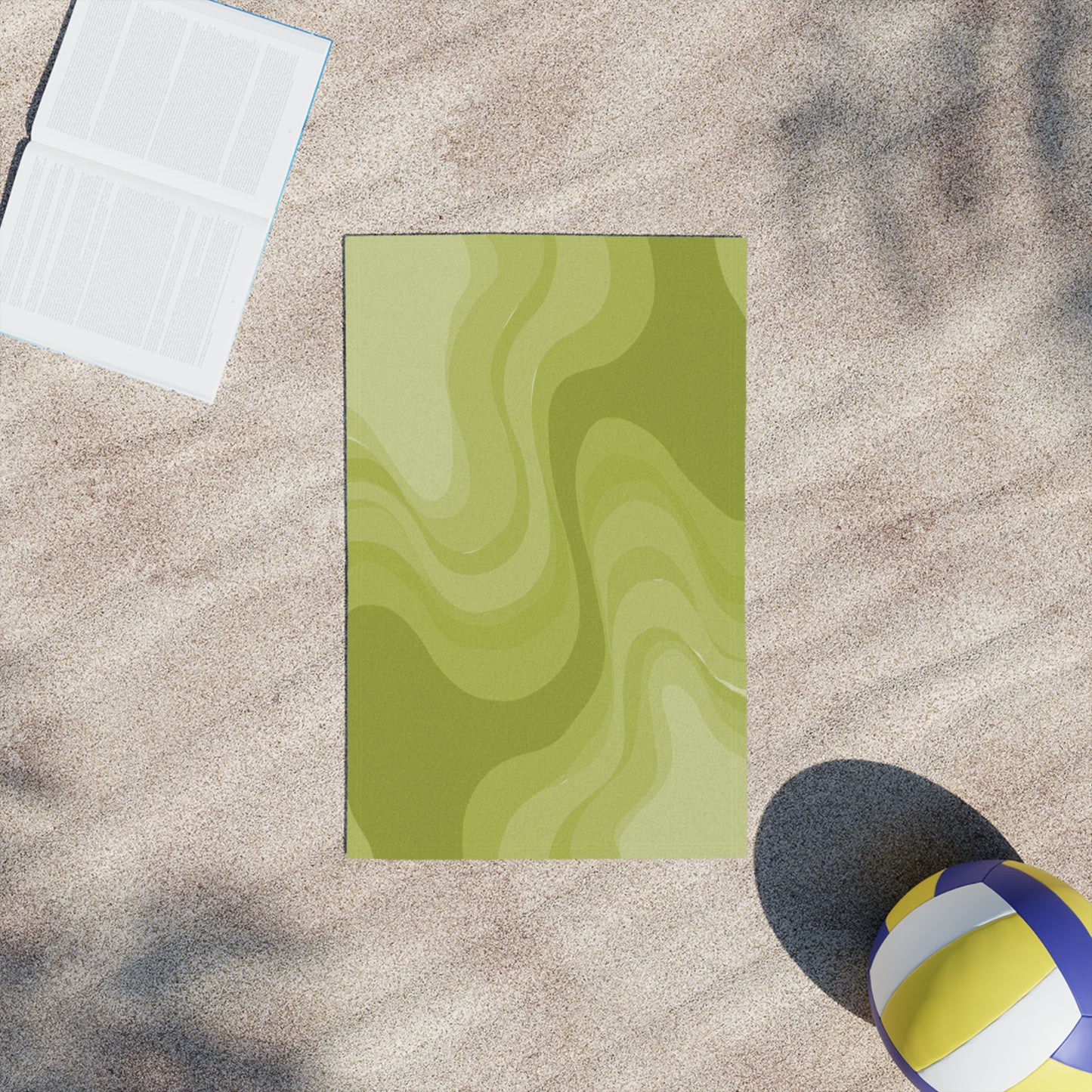 Lemon Wavey Beach Towel, 18" x 27"