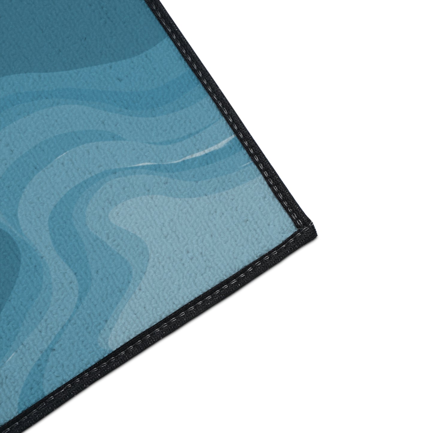 Sky Blue Wavey 18" x 27" Heavy Duty Floor Mat