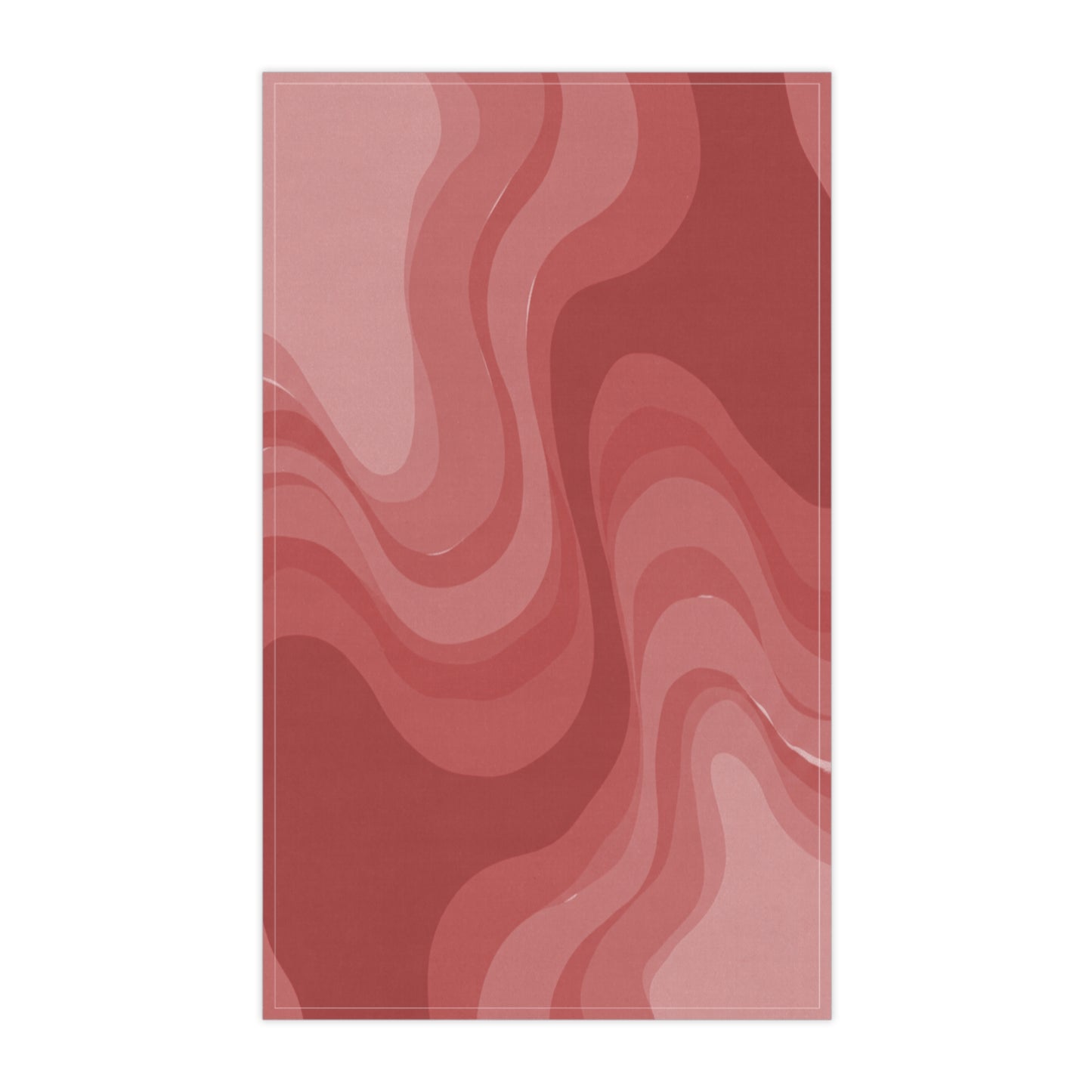 Power Red Wavey Tea Towels (cotton, poly), 18" x "30