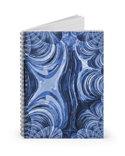 Uzi Spiral Deep Blue Spiral Notebook - Ruled Line, 6" x 8", 118 pages