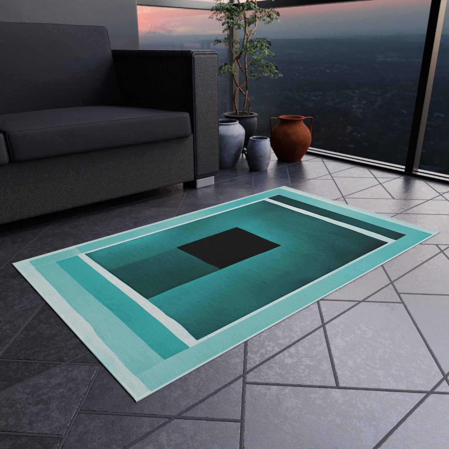 Tif Shadow 36" x 60" Outdoor Rug