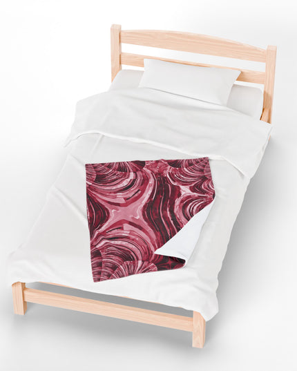 Uzi Spiral Ruby Velveteen Plush Blanket, 30" x 40"