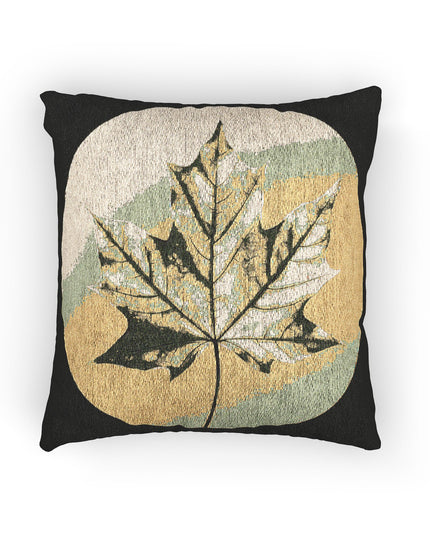 Lemongrass Maple Leaf Woven Pillow, 17" x 18"
