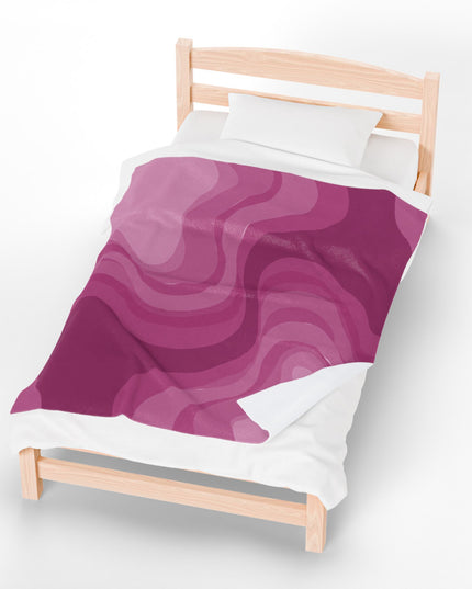 Pinky Mauve Wavey Velveteen Plush Blanket, 50" x 60"