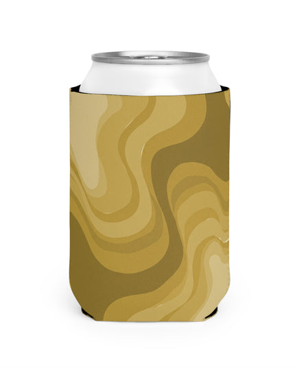 Brown Wavey 12 oz Can Cooler Sleeve