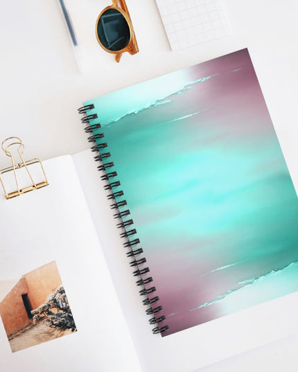 Green Sea Lavender Fog Spiral Notebook - Ruled Line, 6" x 8", 118 pages