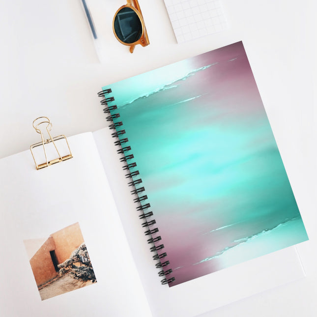 Green Sea Lavender Fog Spiral Notebook - Ruled Line, 6" x 8", 118 pages