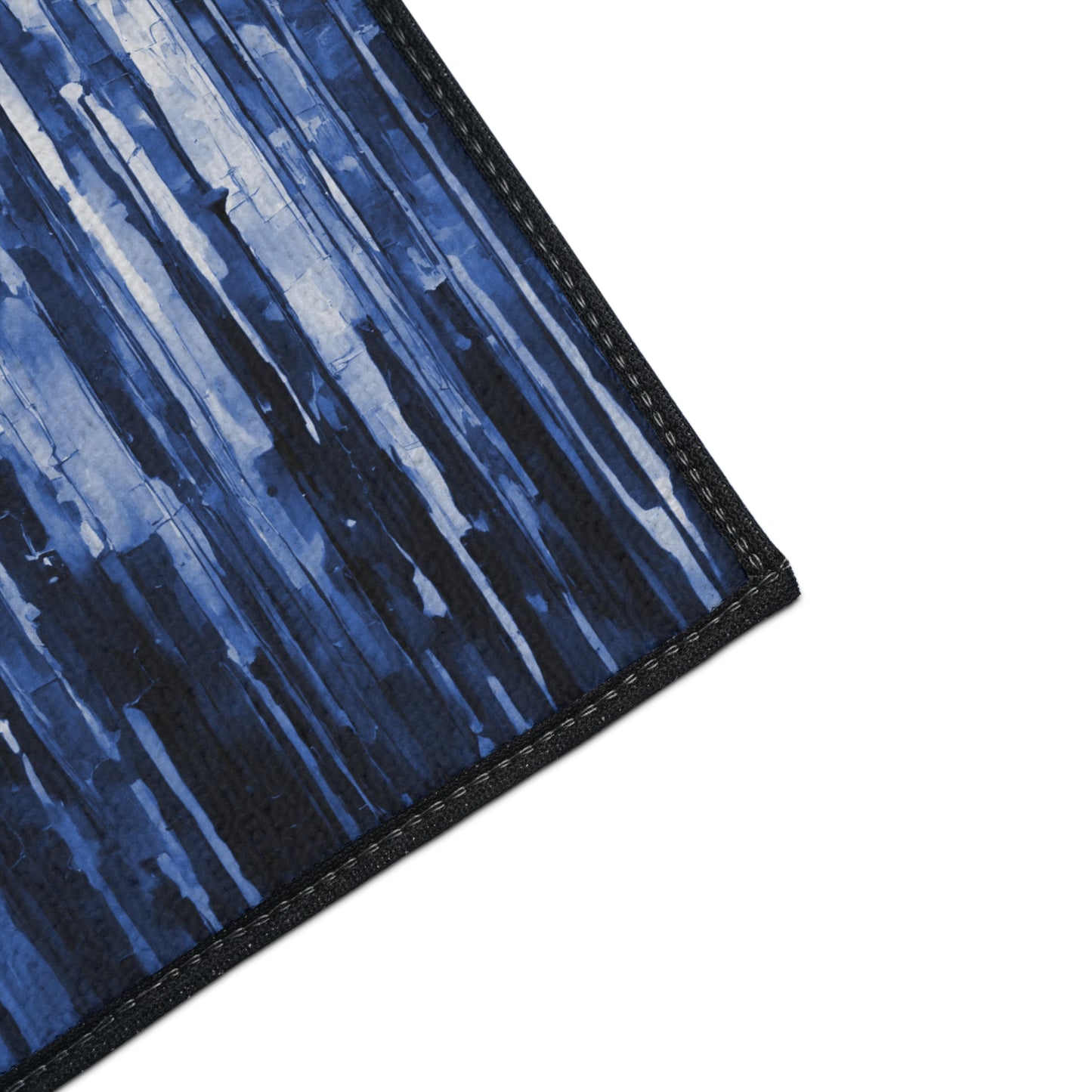 Striped Deep Blue 18" x 27" Heavy Duty Floor Mat