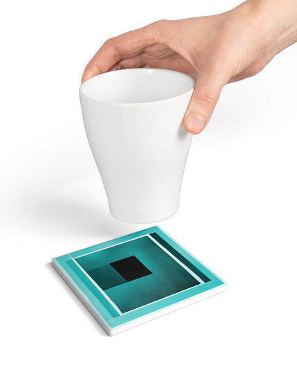 Tif Shadow 4" x 4" Square Ceramic Coaster