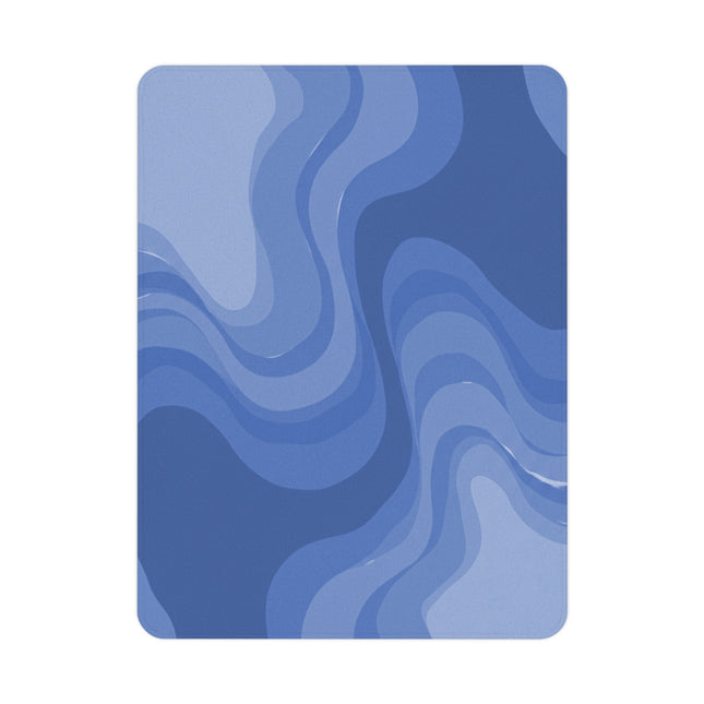 Deep Blue Wavey Toddler Blanket, 30" x 40"