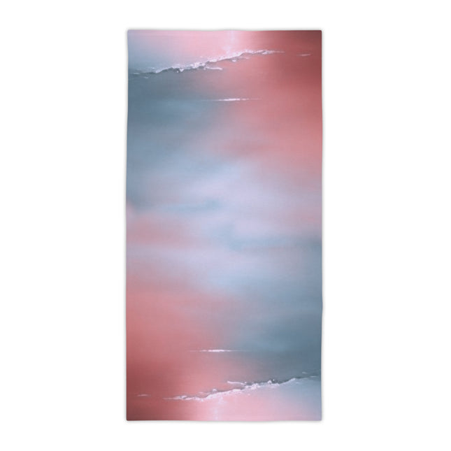 Gray Sea Pink Fog Beach Towel, 30" x 60"