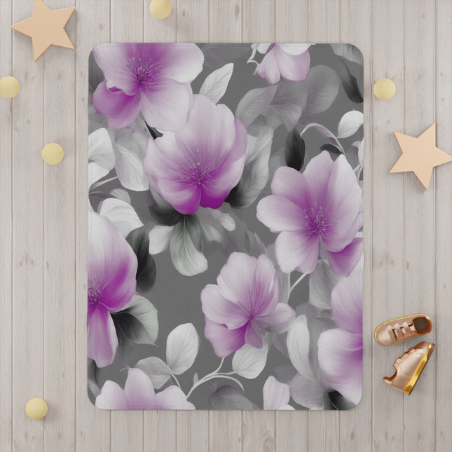 Purple Blossom Floral Bunch Toddler Blanket, 30" x 40"