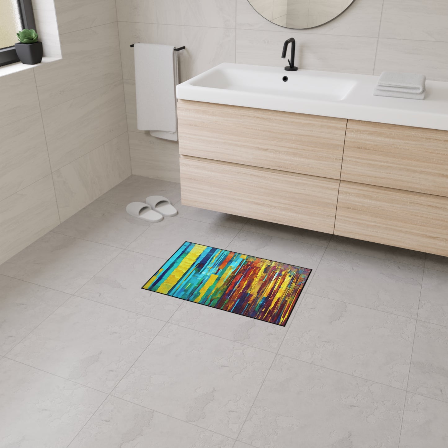 Striped Alpha 18" x 27" Heavy Duty Floor Mat
