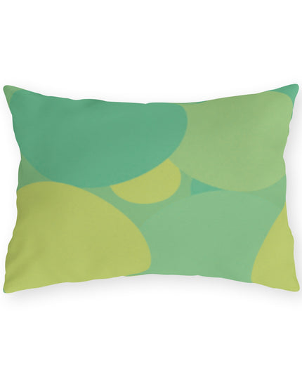 Pastel Green Patches 20" x 14" Outdoor Pillow
