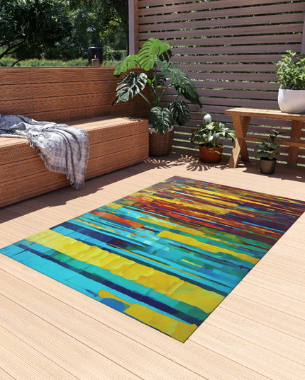 Striped Alpha 48" x 72" Outdoor Rug