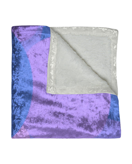 Pastel Purple Family Patches 50" x 60" Crushed Velvet Blanket