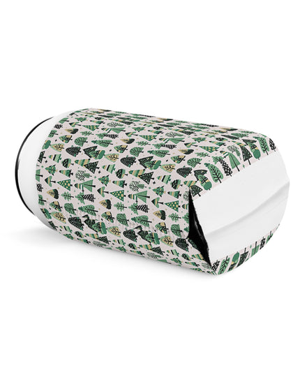 Mini Vintage Green Trees 12 oz Can Cooler Sleeve