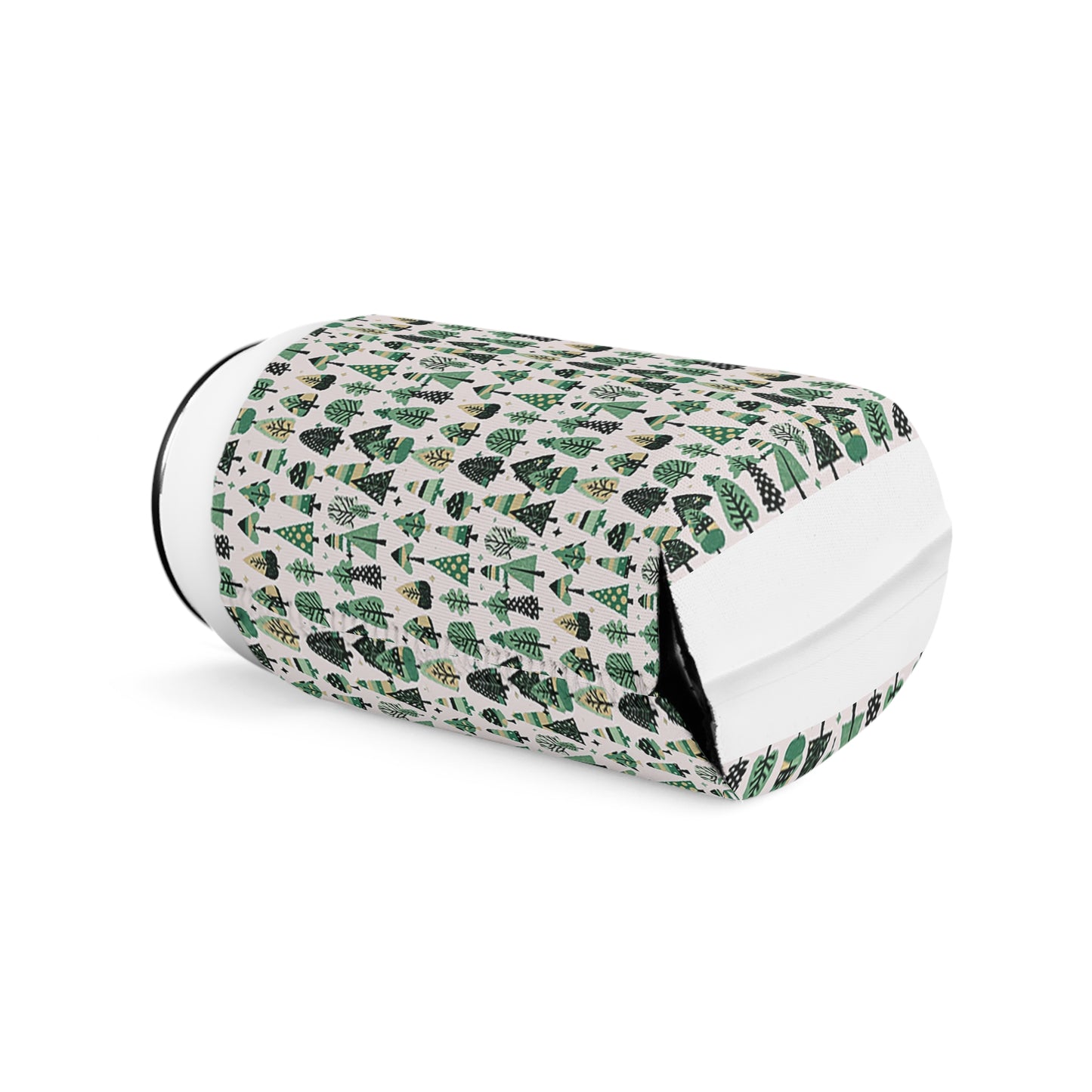 Mini Vintage Green Trees 12 oz Can Cooler Sleeve