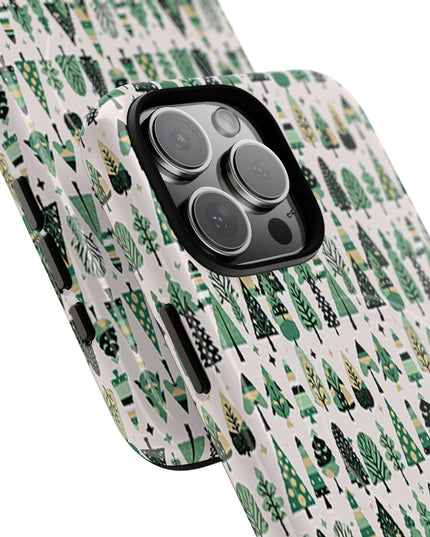 Mini Vintage Green Trees Iphone 16 Pro Max Tough Magnetic Cases