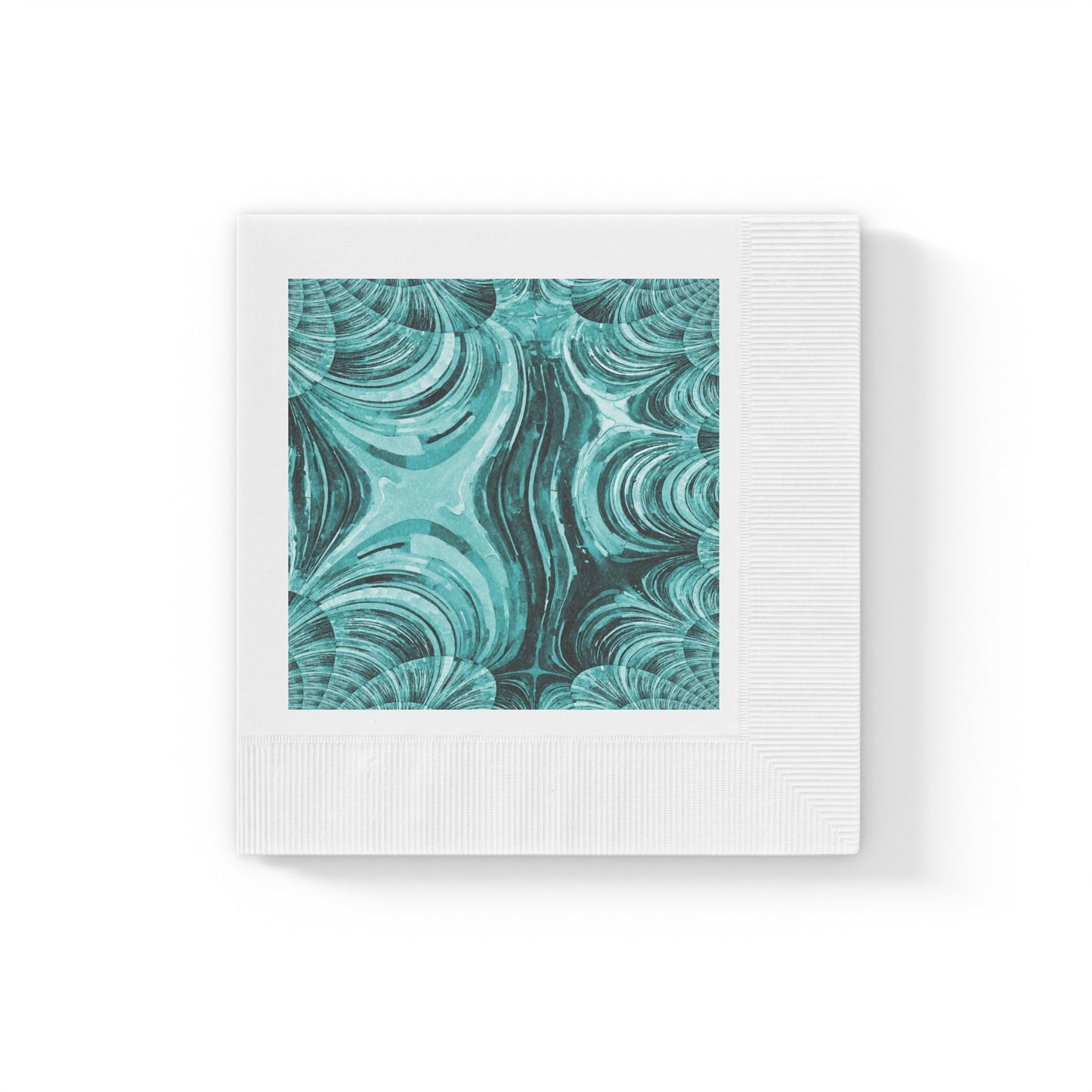 Uzi Spiral Tif White Coined Napkins, 6.5" x 6.5"