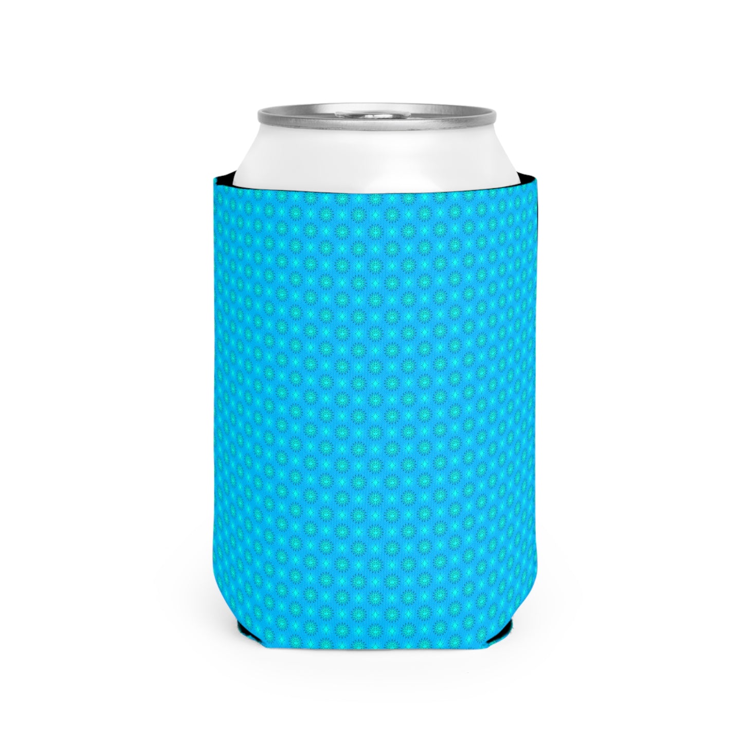 Blue Green Star-crossed Bodies 12 oz Can Cooler Sleeve