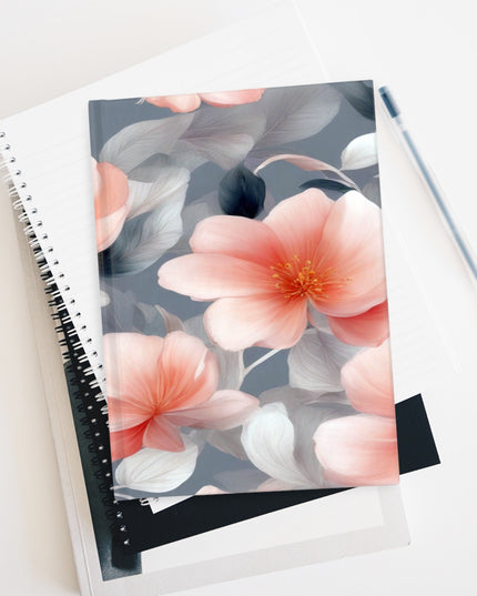 Red Blossom Floral Bunch Journal - 128 Blank pages, 5" x 7"
