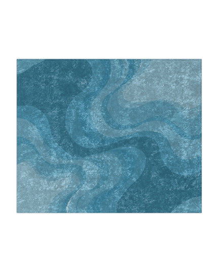 Sky Blue Wavey 50" x 60" Crushed Velvet Blanket