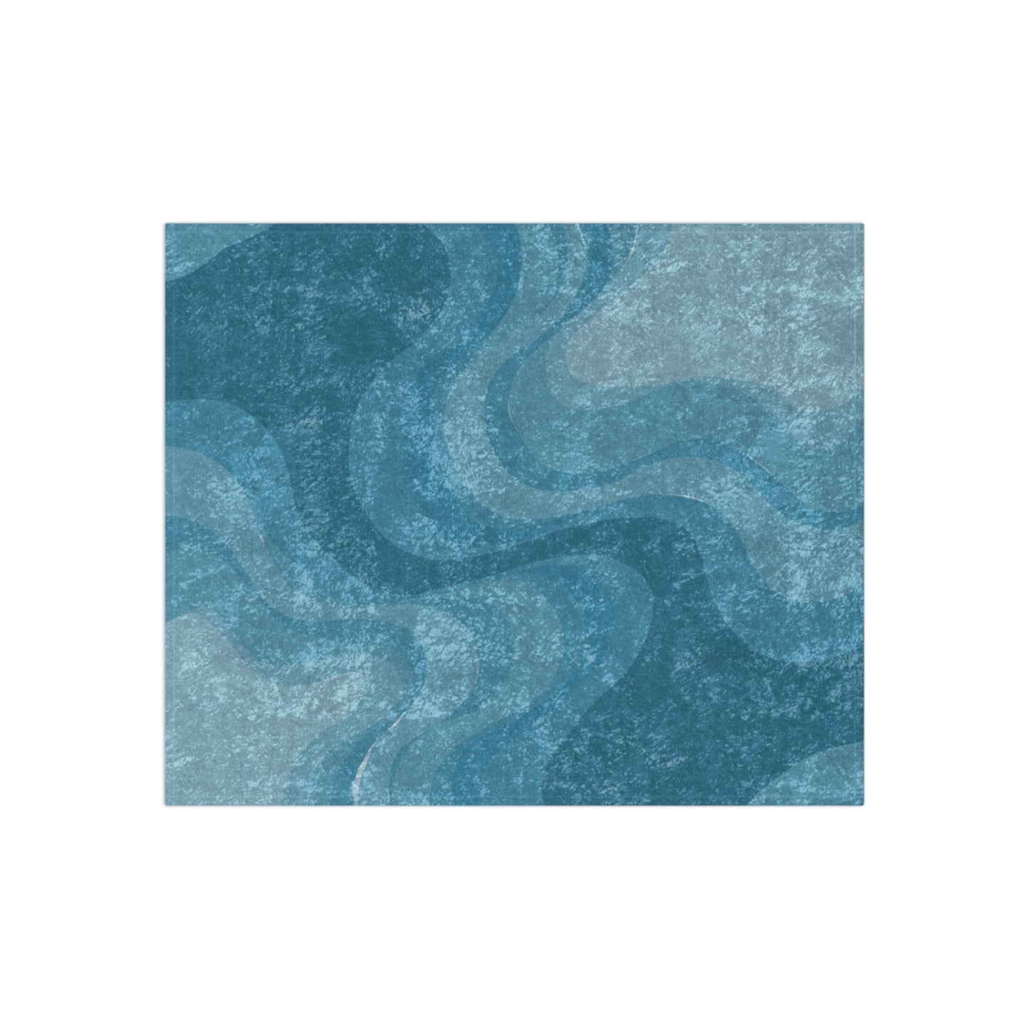 Sky Blue Wavey 50" x 60" Crushed Velvet Blanket