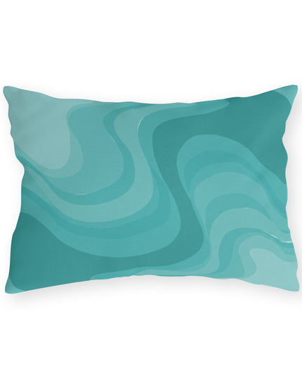 Tif Green Wavey 20" x 14" Outdoor Pillow