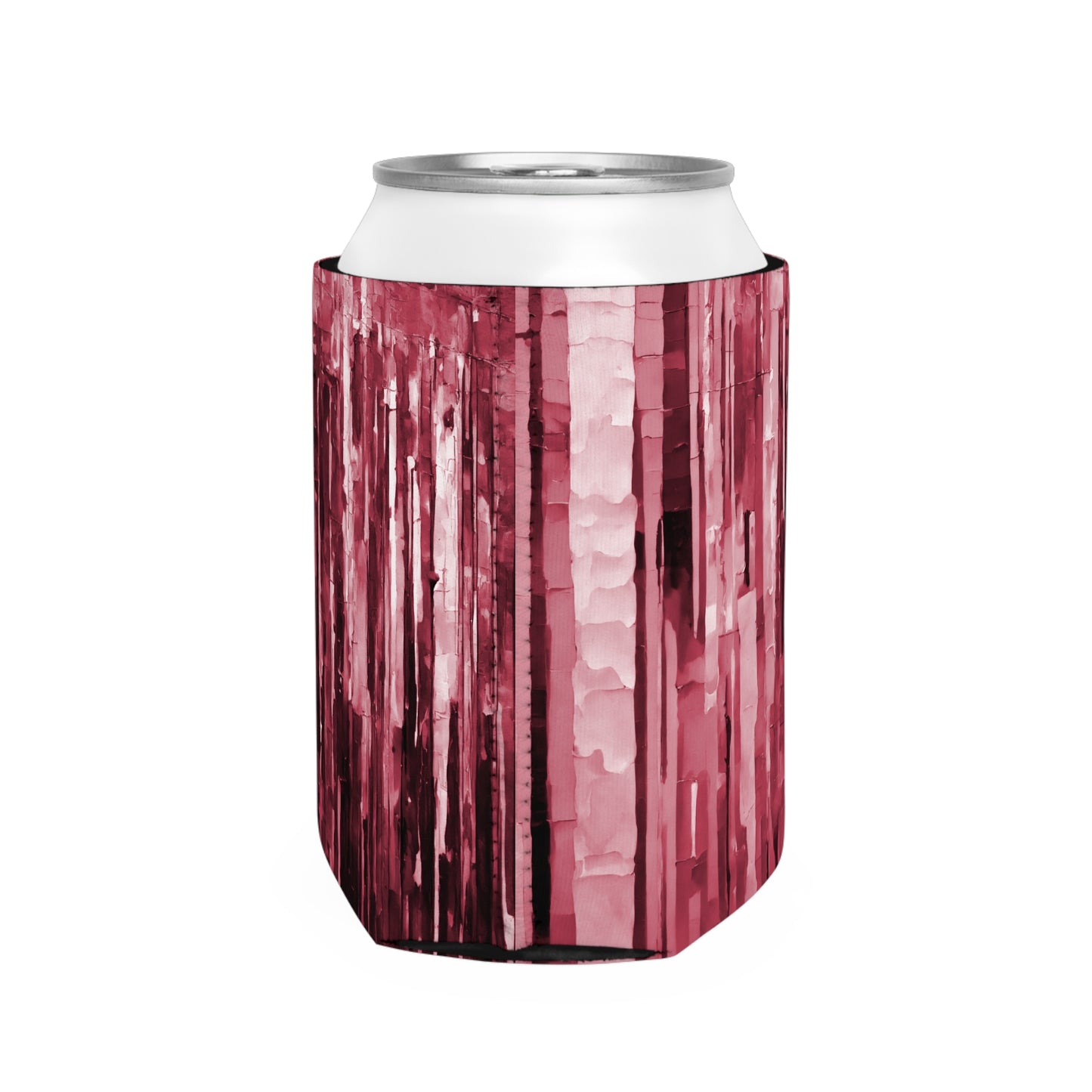 Striped Ruby 12 oz Can Cooler Sleeve
