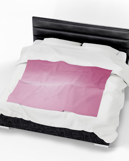 Pink Blush Fade Velveteen Plush Blanket, 50" x 60"