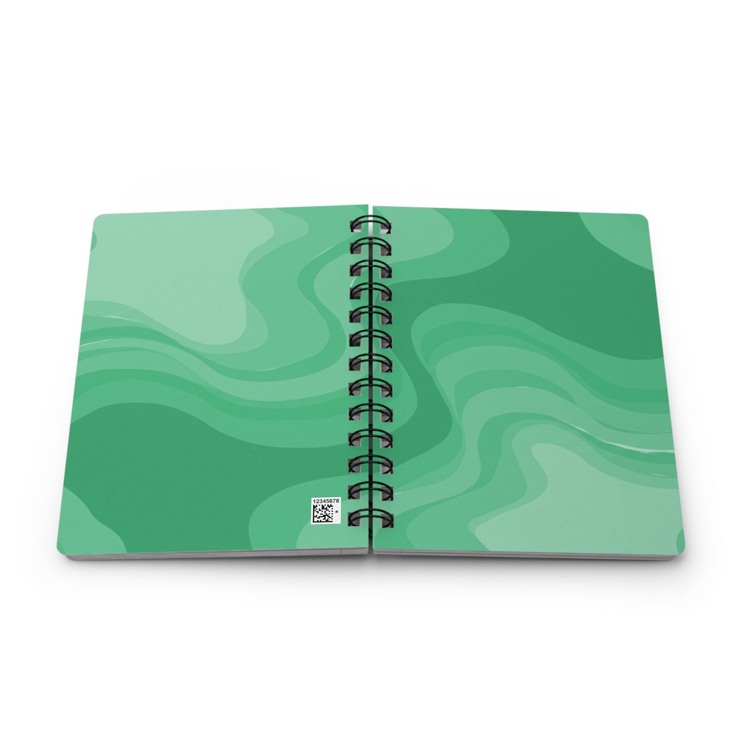 Mint Green Wavey Spiral Bound Journal, 5" x 7" 150 pages
