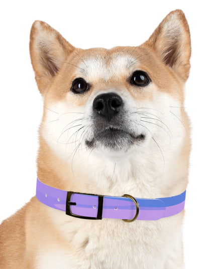 Pastel Purple Family Patches Medium Dog Collar
