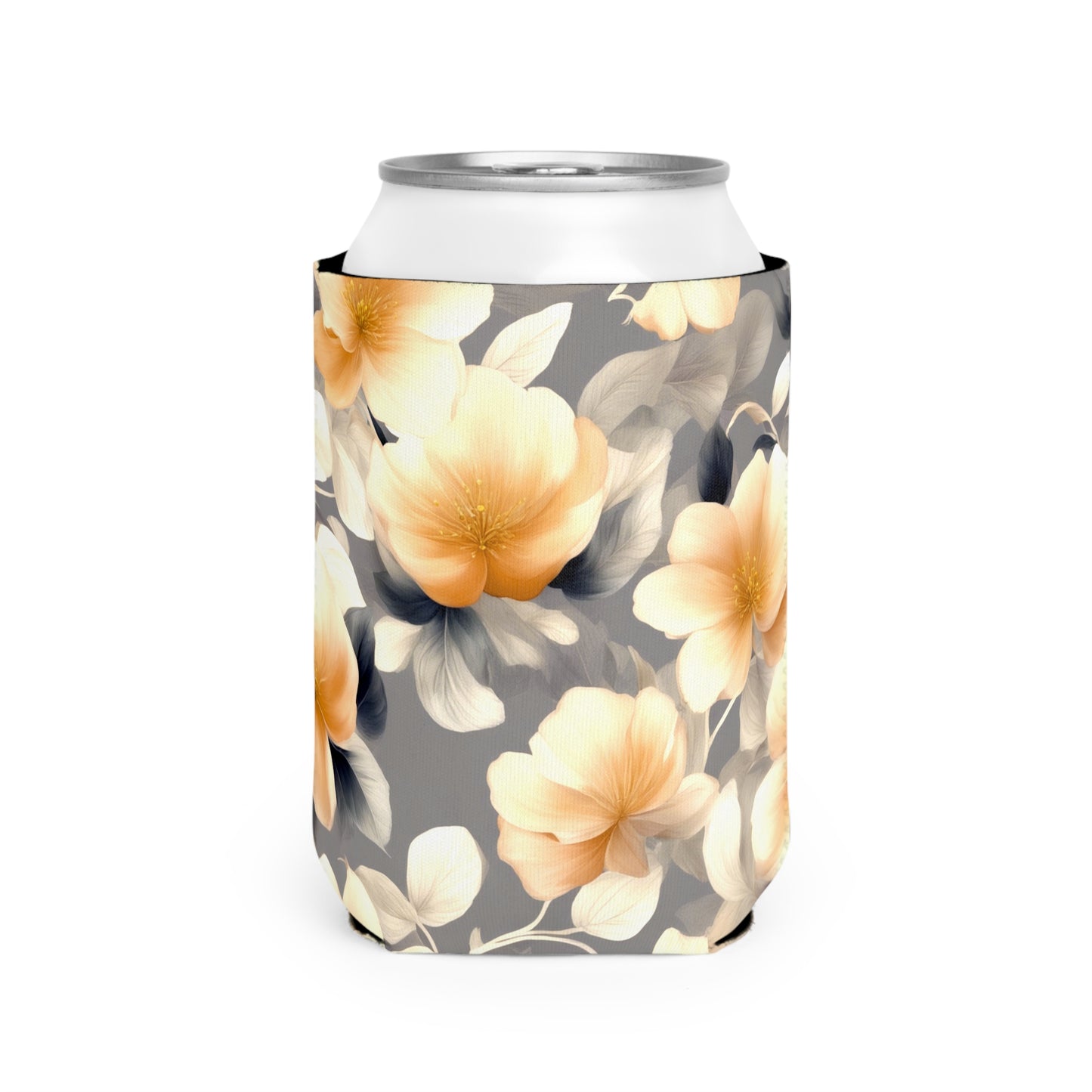 Soft Blossom Floral Bunch 12 oz Can Cooler Sleeve