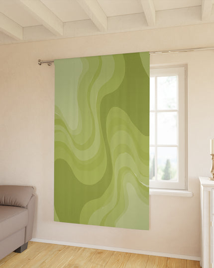 Lemon Wavey Window Curtain, 50" x  84", blackout