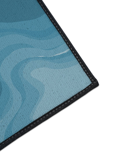 Sky Blue Wavey 18" x 24" Heavy Duty Floor Mat