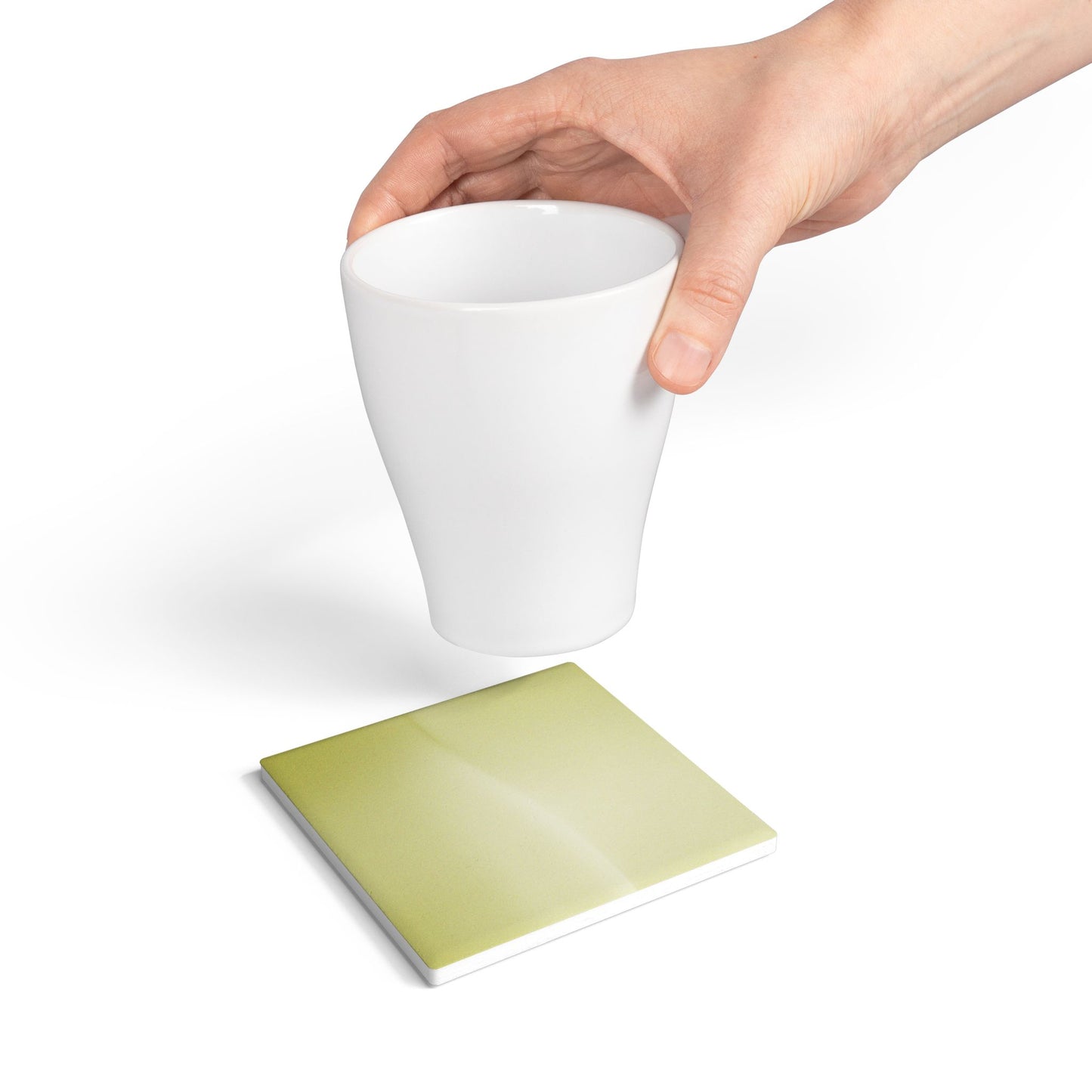 Lemon Fade 4" x 4" Square Ceramic Coaster