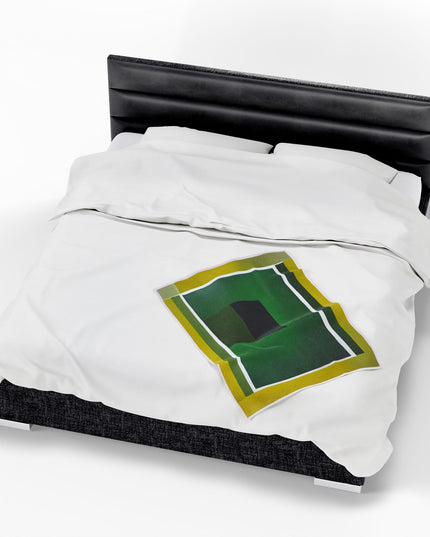 Alpha Shadow Velveteen Plush Blanket, 30" x 40"
