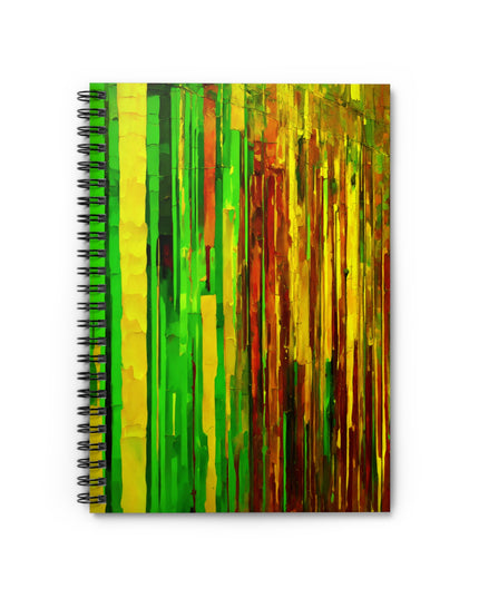 Striped Beta Spiral Notebook - Ruled Line, 6" x 8", 118 pages