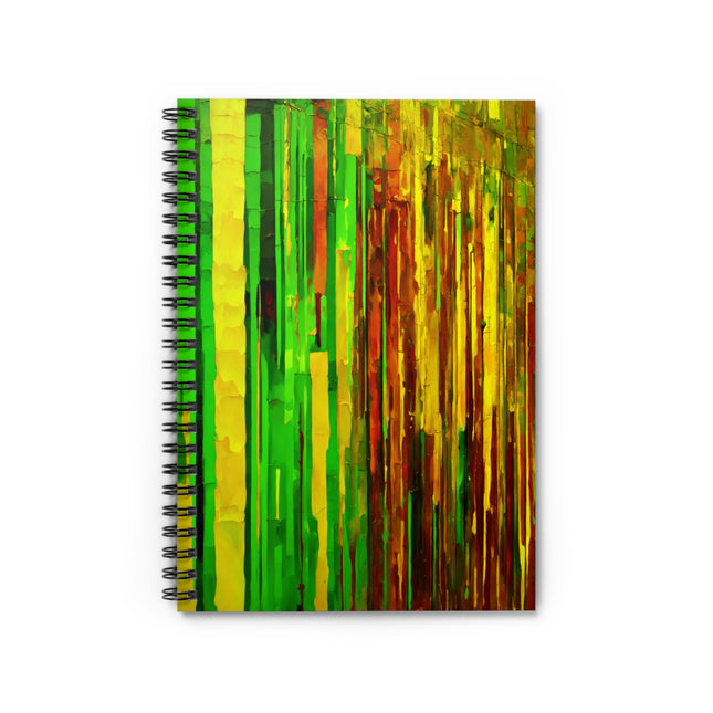 Striped Beta Spiral Notebook - Ruled Line, 6" x 8", 118 pages