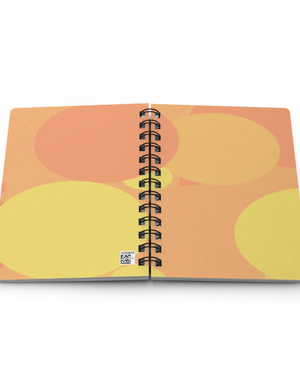Pastel Bright Oranges Patches Spiral Bound Journal, 5" x 7" 150 pages