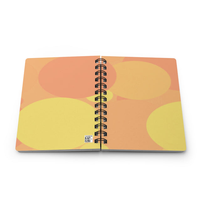 Pastel Bright Oranges Patches Spiral Bound Journal, 5" x 7" 150 pages